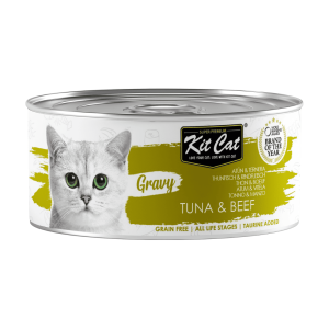 Kit Cat Lata Gravy - Atún & Ternera 70g