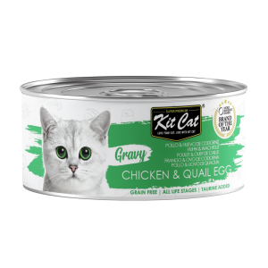 Kit Cat Lata Gravy - Pollo & Huevo de Codorniz 70g