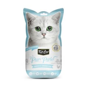 PurrPuree - Pollo y Pescado Ahumado 60g (4x15g)
