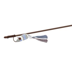 Caña con ratón de lana suave