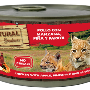 Natural Greatness Pollo con manzana, piña y papaya