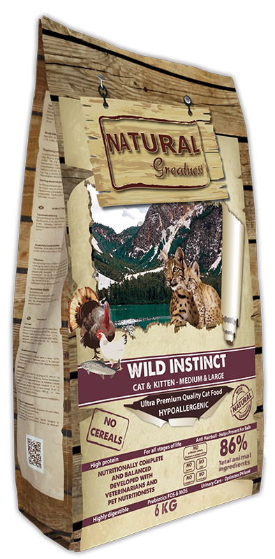 Natural Greatness Wild Instinct Cat & Kitten Razas Medianas y Grandes