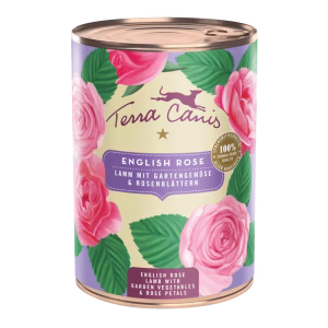 Terra Canis Menú Flower Rosa Inglesa: cordero con verduras del jardín y pétalos de rosas