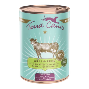 Terra Canis Grain Free Ternera con raíz de perejil, mango y grosella