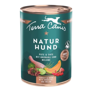 Terra Canis Naturhund Pato y pavo con brécol, melón y grosella roja