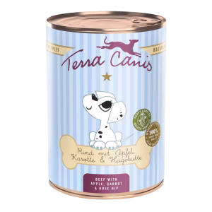 Terra Canis Puppy Buey con manzana, zanahoria y escaramujo
