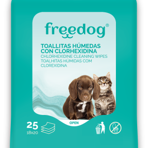 Freedog Toallitas Humedas Pocket Clorhexidina 25 ud.