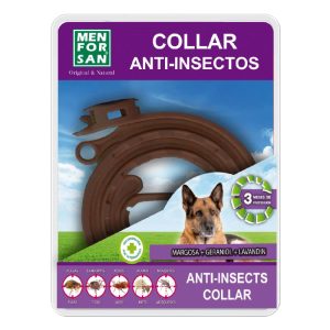 Collar Anti-insectos para razas medianas y grandes con margosa, geraniol y lavandino