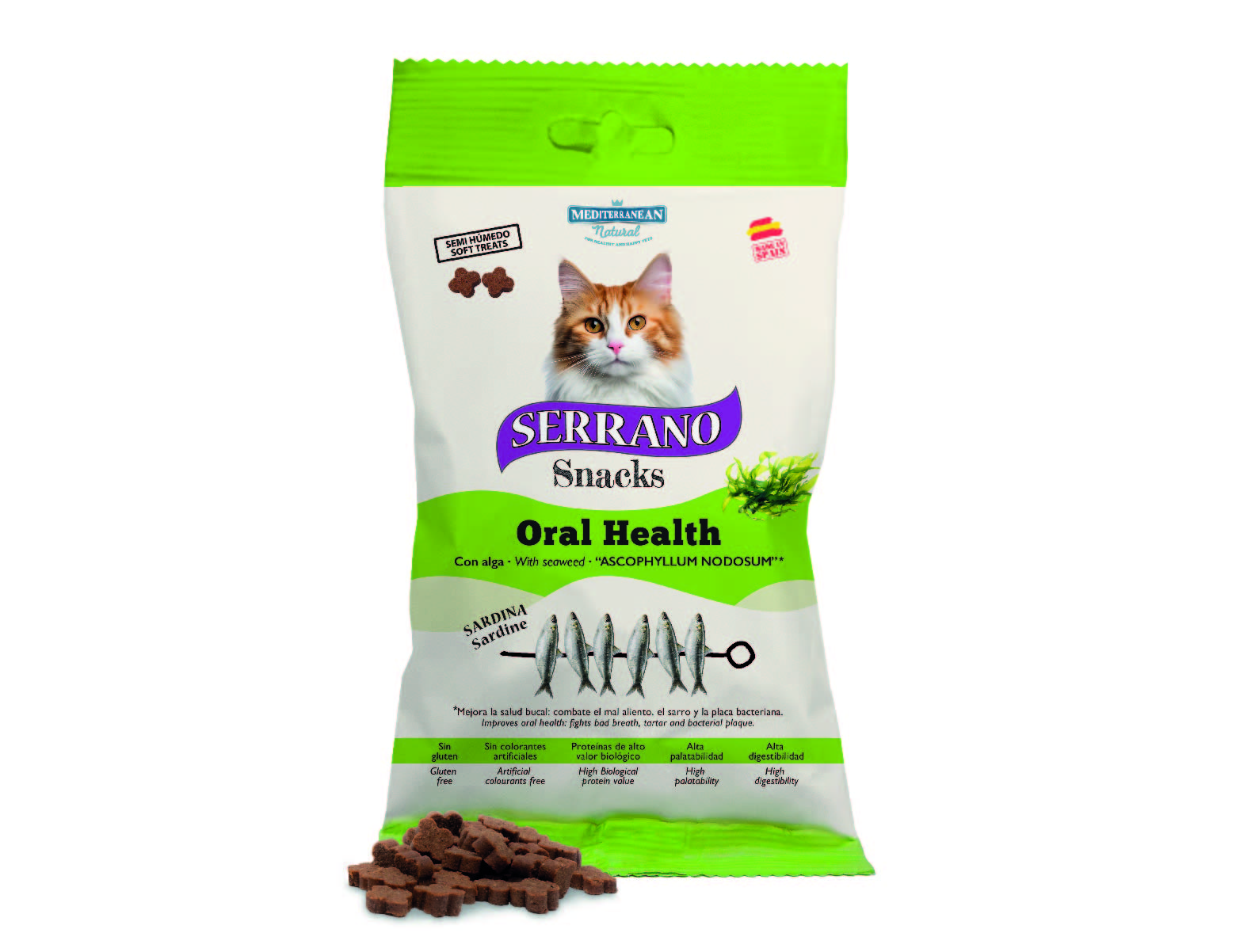 Serrano Snacks Oral Health Sardina con alga ascophyllum